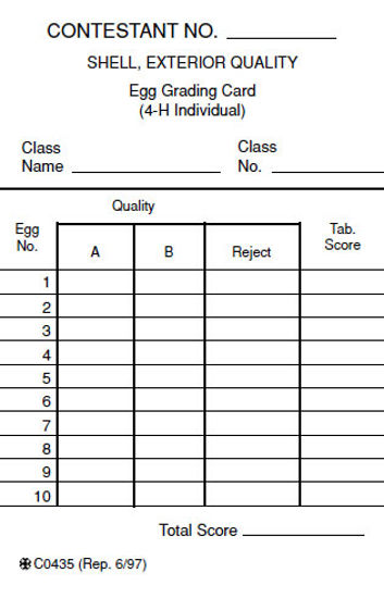 Egg Grading Scale - Nex-Tech Classifieds