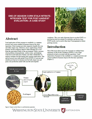 Imagen de End-of-Season Corn Stalk Nitrate-Nitrogen Test for Post-Harvest Evaluation - A Case Study