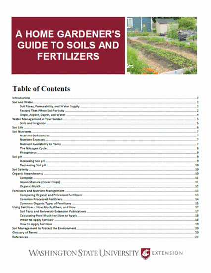 Imagen de A Home Gardener's Guide to Soils and Fertilizers (Home Garden Series)