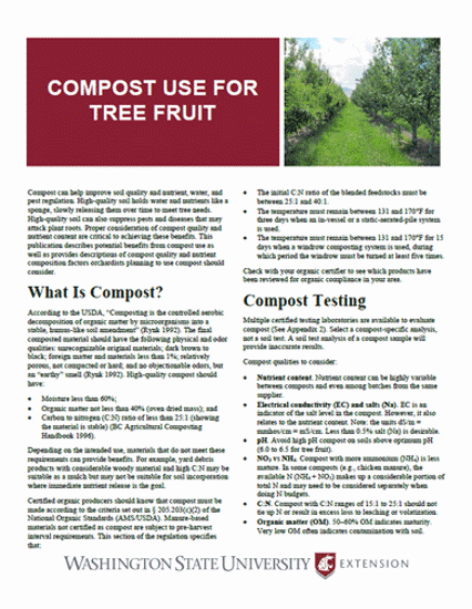 Imagen de Compost Use for Tree Fruit