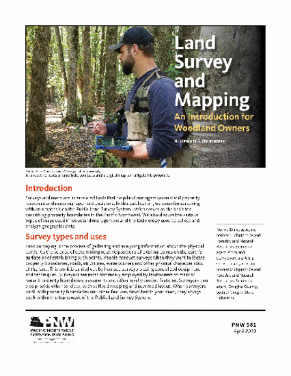 Picture of Land  Survey and Mapping: An Introduction for Woodland Owners