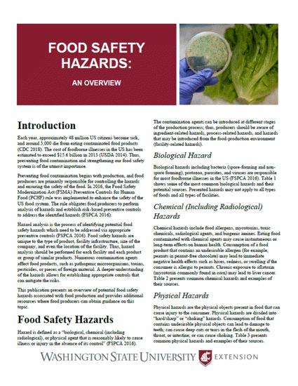 Imagen de Food Safety Hazards: An Overview