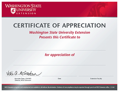 Imagen de Certificate of Appreciation - Extension