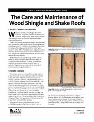 Picture of The Care and Maintenance of Wood Shingle and Shake Roofs