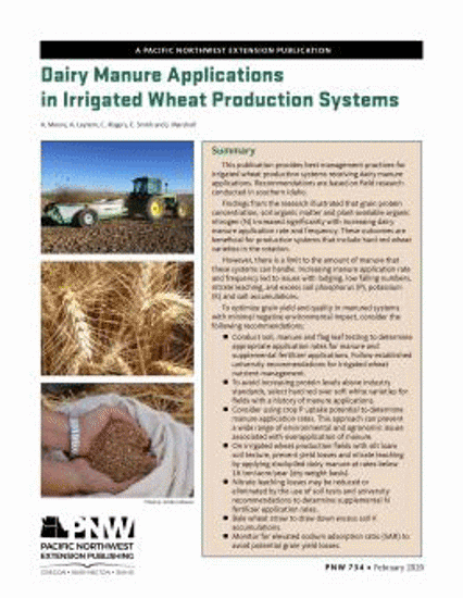 Picture of Dairy Manure Applications in Irrigated Wheat Production Systems