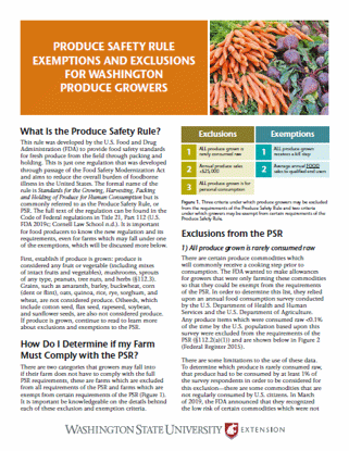 Imagen de Produce Safety Rule Exemptions and Exclusions for Washington Produce Growers