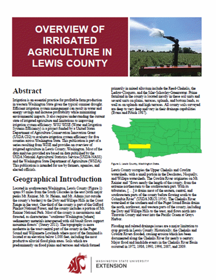 Imagen de Overview of Irrigated Agriculture in Lewis County