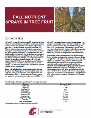 Imagen de Fall Nutrient Sprays in Tree Fruit