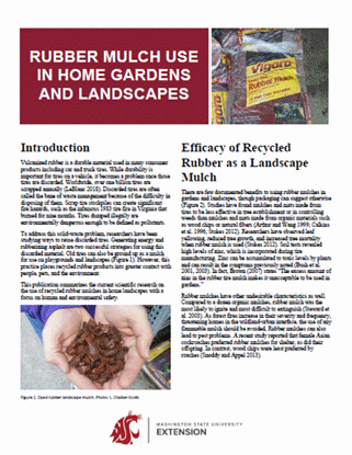 Imagen de Rubber Mulch Use in Home Gardens and Landscapes (Home Garden Series)