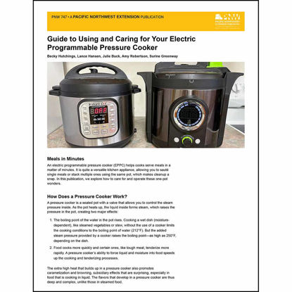 Imagen de Guide to Using and Caring for Your Electric Programmable Pressure Cooker