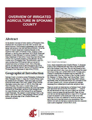 Picture of Overview of Irrigated Agriculture in Spokane County