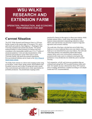 Imagen de WSU Wilke Research and Extension Farm Operation, Production, and Economic Performance for 2021