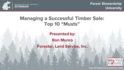 Imagen de Managing a Successful Timber Sale: Top 10 Musts