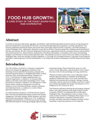 Imagen de Food Hub Growth: A Case Study of the Puget Sound Food Hub Cooperative