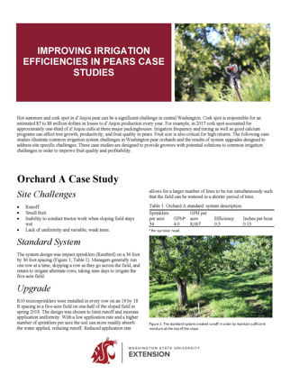 Picture of Improving Irrigation Efficiencies in Pears Case Studies