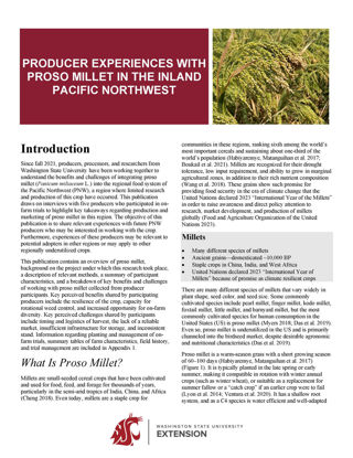 Picture of Producer Experiences with Proso Millet in the Inland Pacific Northwest