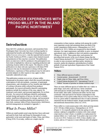 Picture of Producer Experiences with Proso Millet in the Inland Pacific Northwest